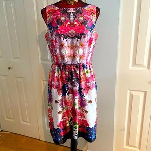 Liz clabour very light weight dress with pockets, back zipper works great.